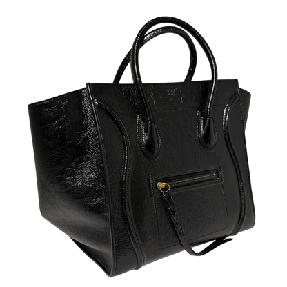 CELINE Luggage Phantom Lackleder Medium schwarz  / neuwertig CELINE