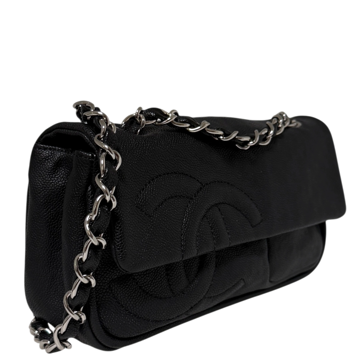 Chanel CC Flap Bag schwarz Leder /neuwertig Chanel