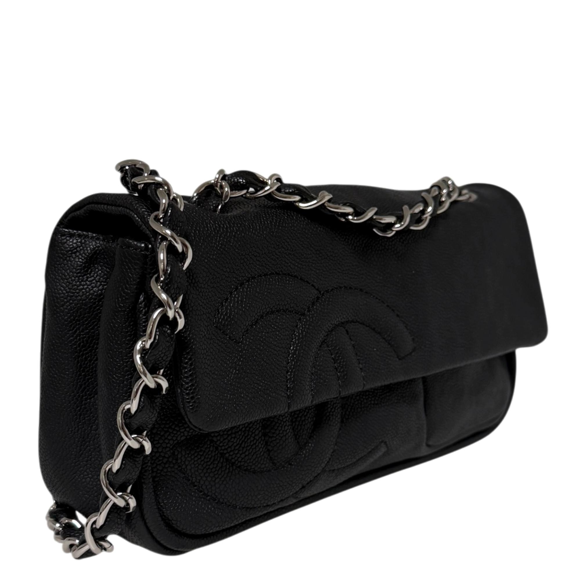 Chanel CC Flap Bag schwarz Leder /neuwertig Chanel