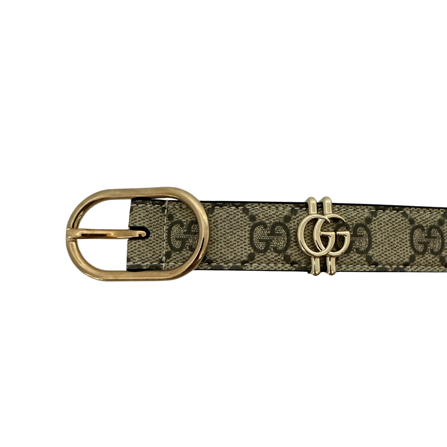 Gucci GG Gürtel mit ovaler Schnalle Beige / sehr gut Gucci