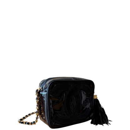 Chanel Vintage Lackleder Camerabag GHW / gut Chanel