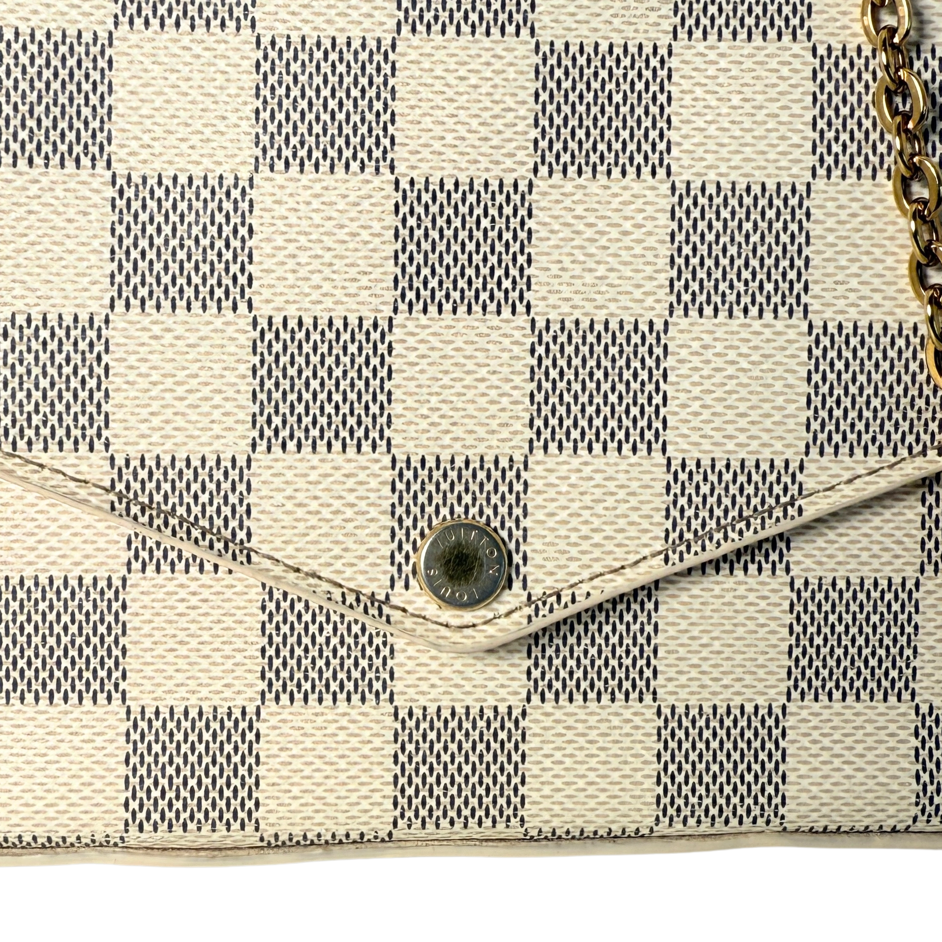Louis Vuitton Félicie Pochette Damier Azur Canvas N40491 Beige / gut Louis Vuitton