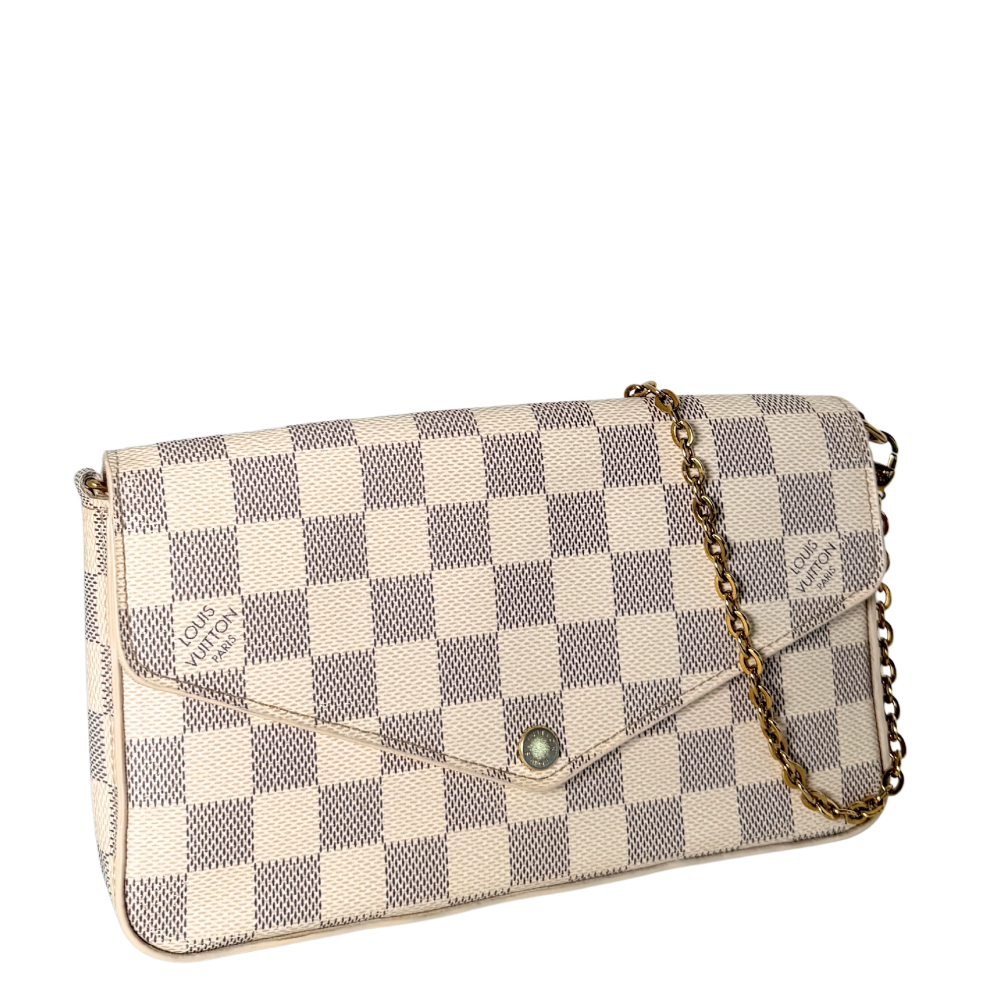 Louis Vuitton Félicie Pochette Damier Azur Canvas N40491 Beige / gut Louis Vuitton