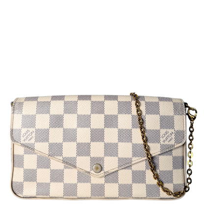 Louis Vuitton Félicie Pochette Damier Azur Canvas N40491 Beige / gut Louis Vuitton