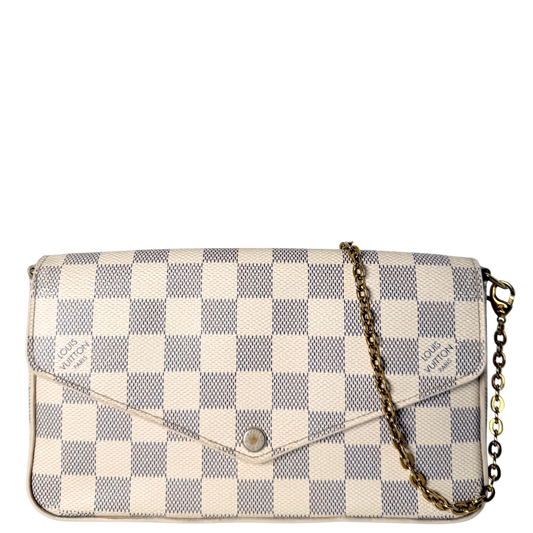 Louis Vuitton Félicie Pochette Damier Azur Canvas N40491 Beige / gut Louis Vuitton