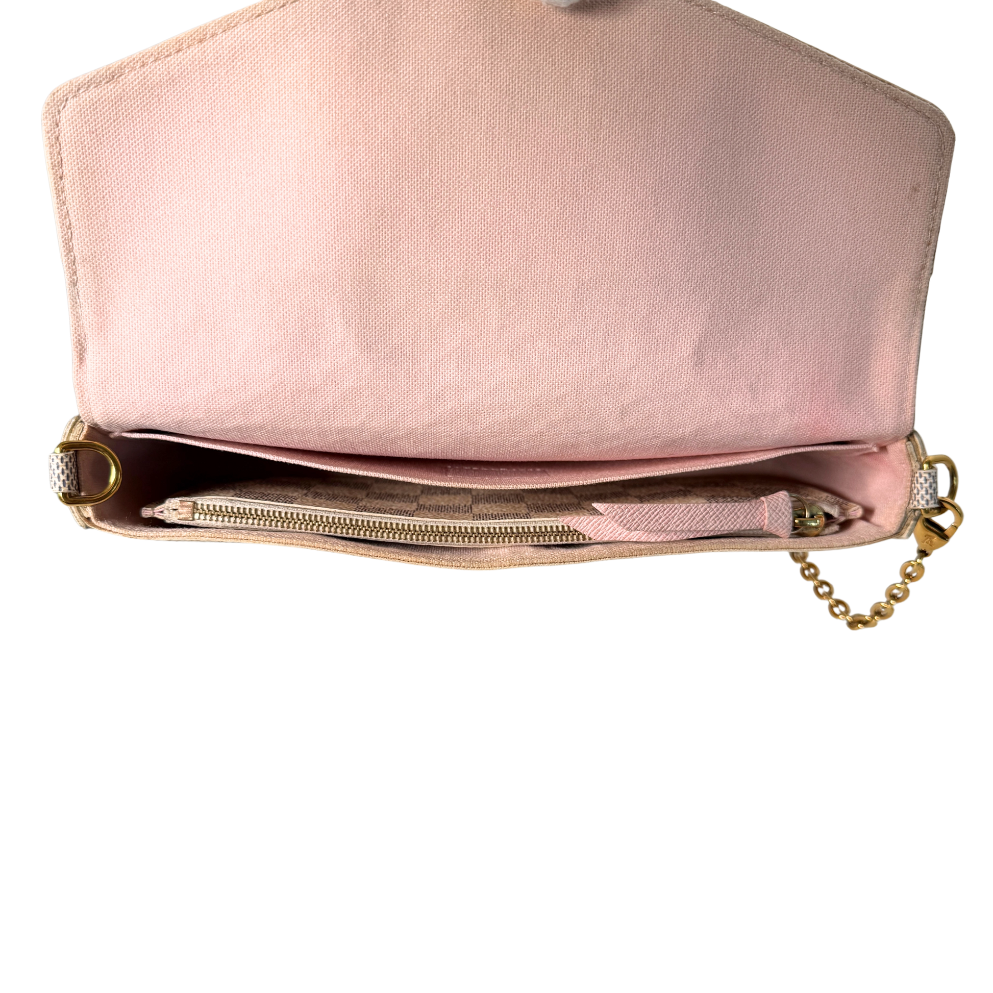 Louis Vuitton Félicie Pochette Damier Azur Canvas N40491 Beige / gut Louis Vuitton