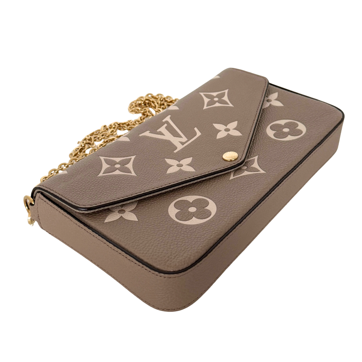 Louis Vuitton Félicie Pochette Monogram Empreinte Tourterelle Creme / sehr gut Louis Vuitton