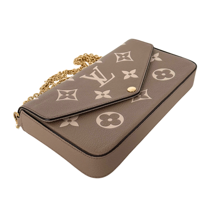 Louis Vuitton Félicie Pochette Monogram Empreinte Tourterelle Creme / sehr gut Louis Vuitton