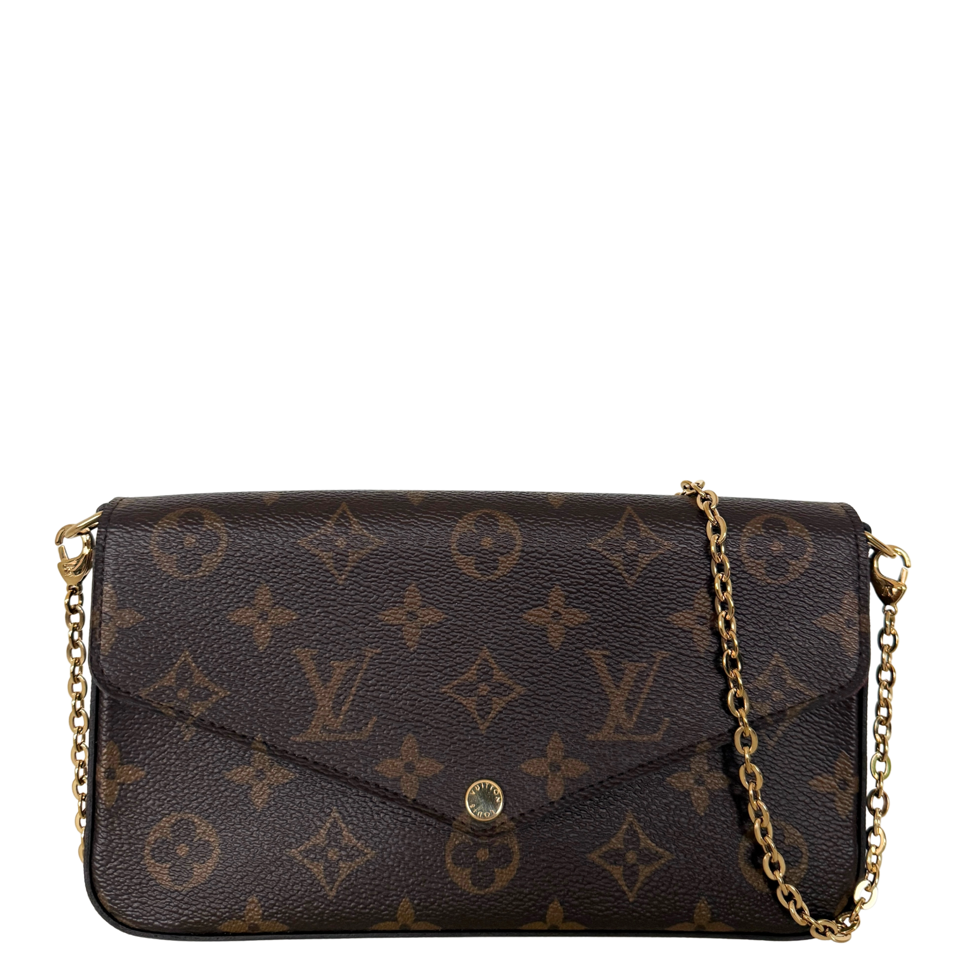Louis Vuitton Félicie Pochette Braun / sehr gut Louis Vuitton