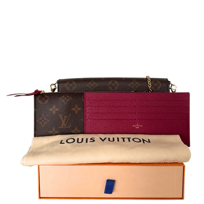 Louis Vuitton Félicie Pochette Braun / sehr gut Louis Vuitton