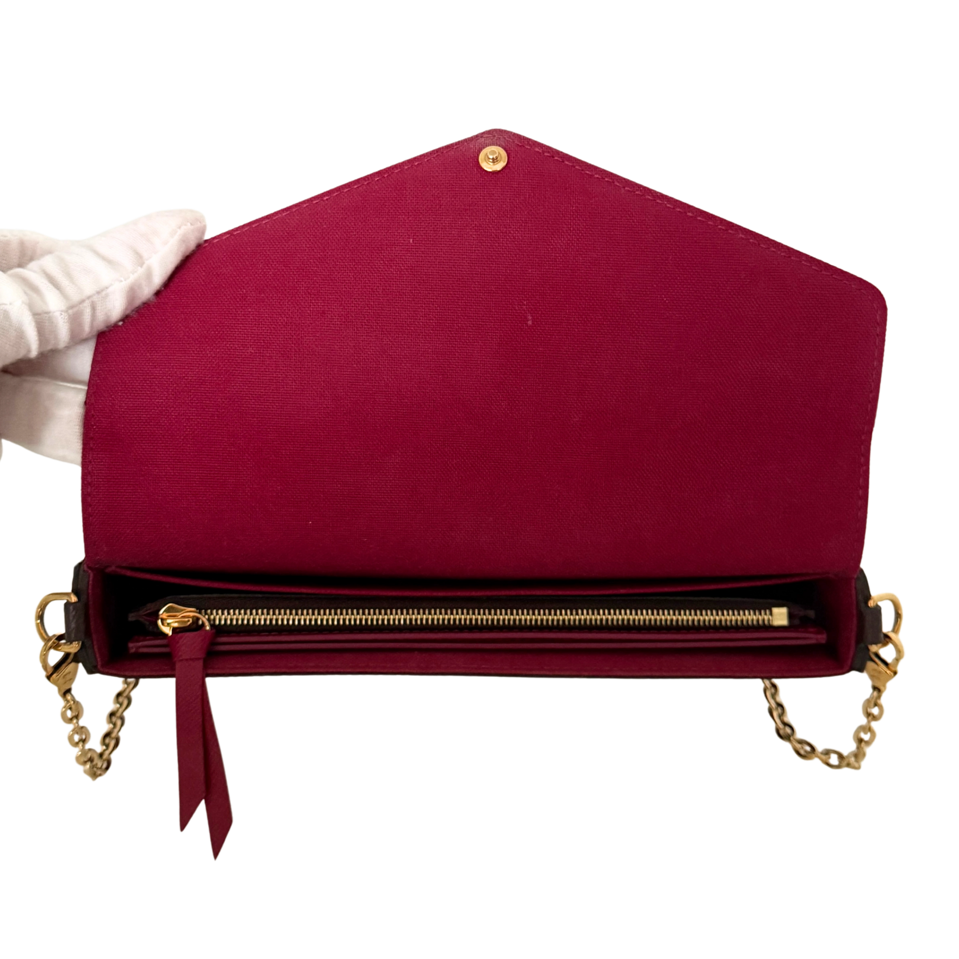 Louis Vuitton Félicie Pochette Braun / sehr gut Louis Vuitton