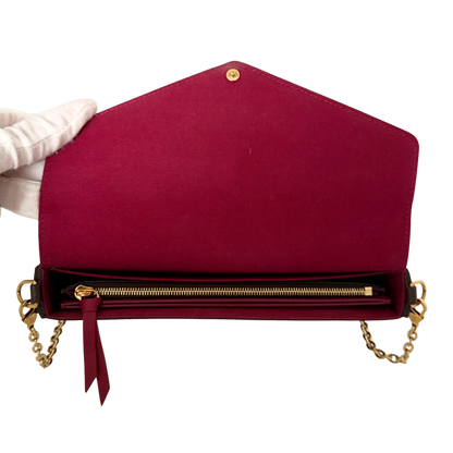 Louis Vuitton Félicie Pochette Braun / sehr gut Louis Vuitton