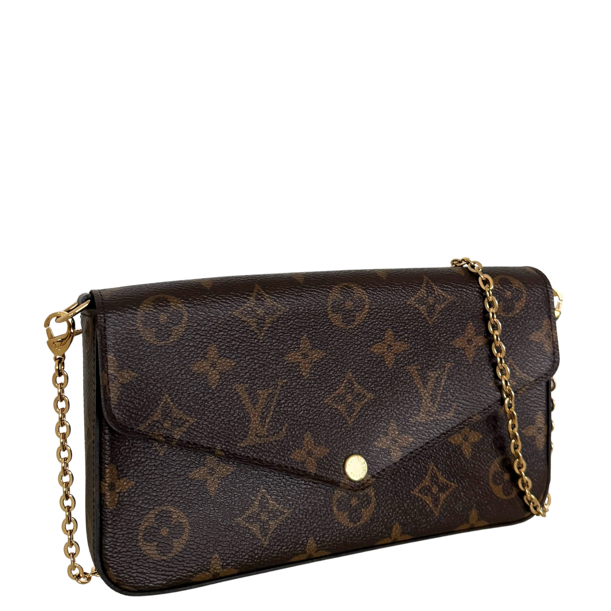 Louis Vuitton Félicie Pochette Braun / sehr gut Louis Vuitton