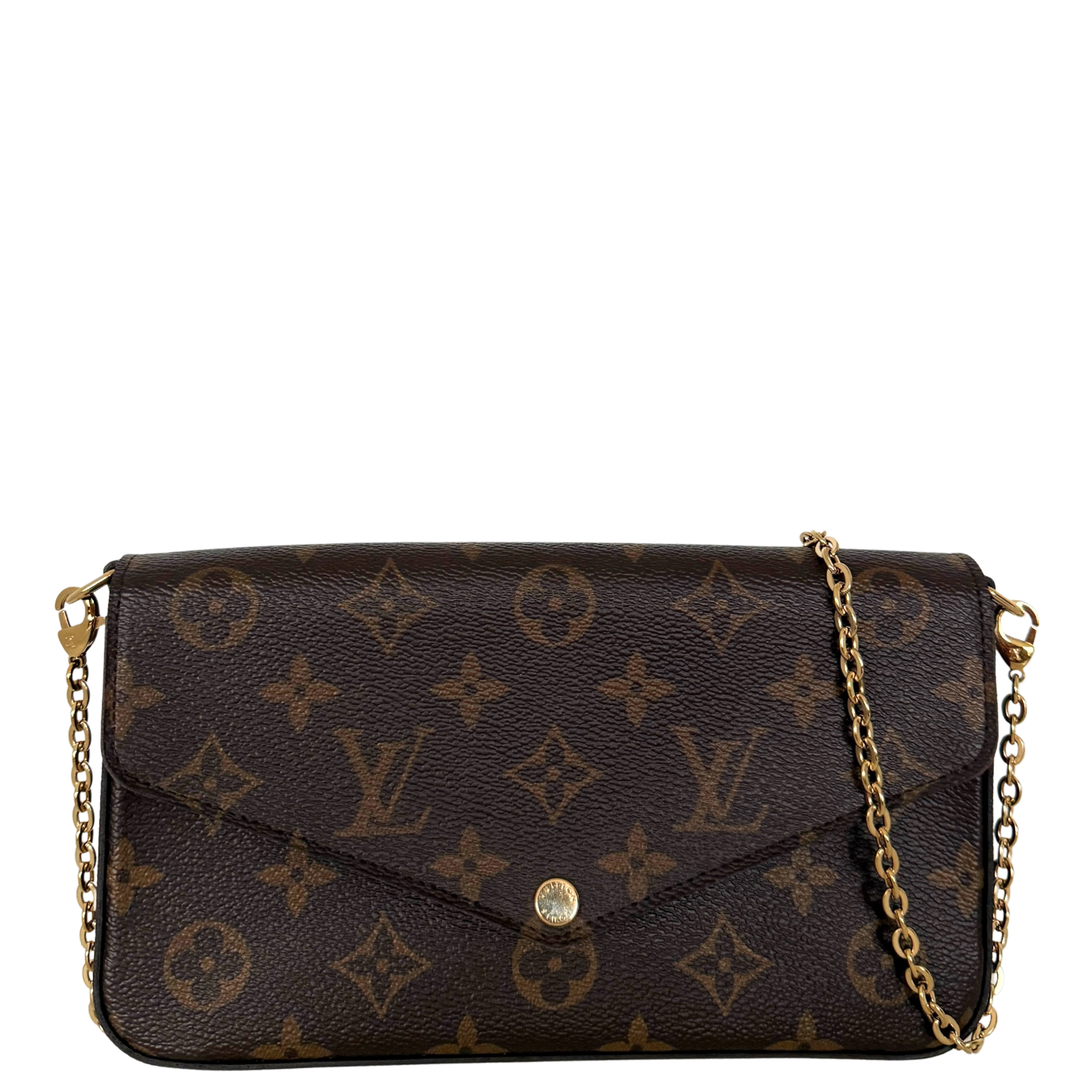 Louis Vuitton Félicie Pochette Braun / sehr gut Louis Vuitton