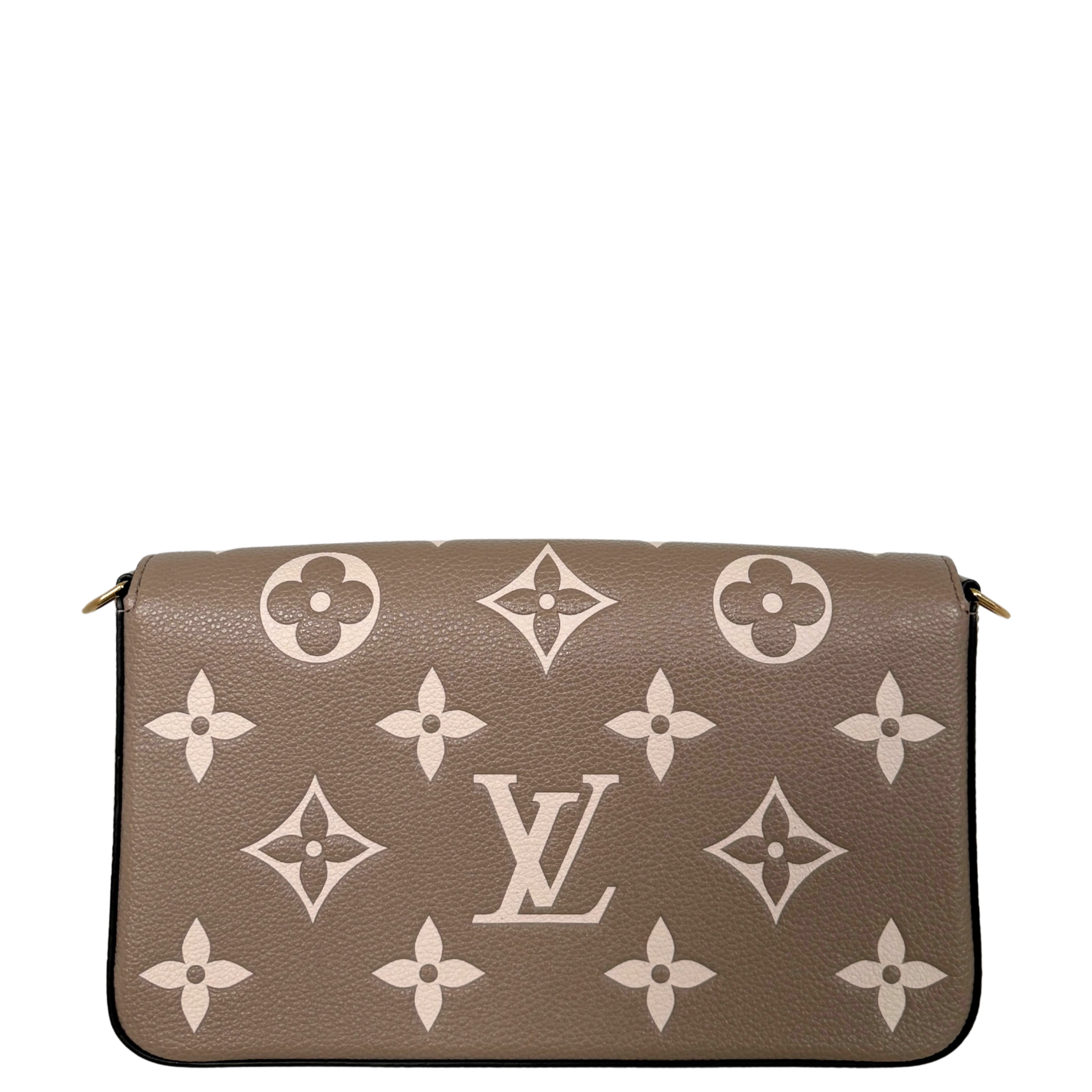 Louis Vuitton Félicie Pochette Monogram Empreinte Tourterelle Creme / sehr gut Louis Vuitton