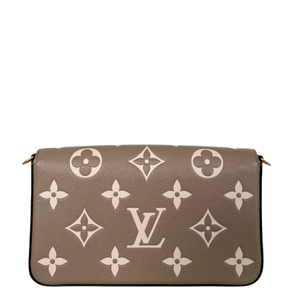 Louis Vuitton Félicie Pochette Monogram Empreinte Tourterelle Creme / sehr gut Louis Vuitton