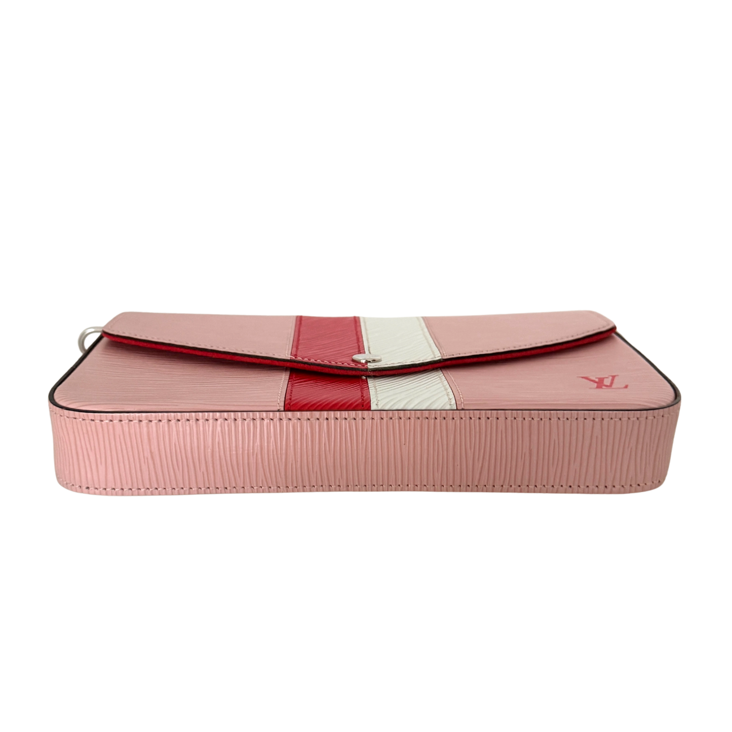 Louis Vuitton Pochette Félicie Umhängetasche Epi-Leder Stripes Rosa Fullset / sehr gut Louis Vuitton