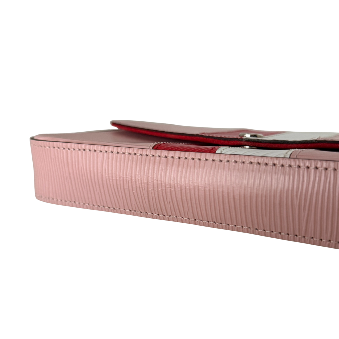 Louis Vuitton Pochette Félicie Umhängetasche Epi-Leder Stripes Rosa Fullset / sehr gut Louis Vuitton