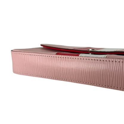 Louis Vuitton Pochette Félicie Umhängetasche Epi-Leder Stripes Rosa Fullset / sehr gut Louis Vuitton