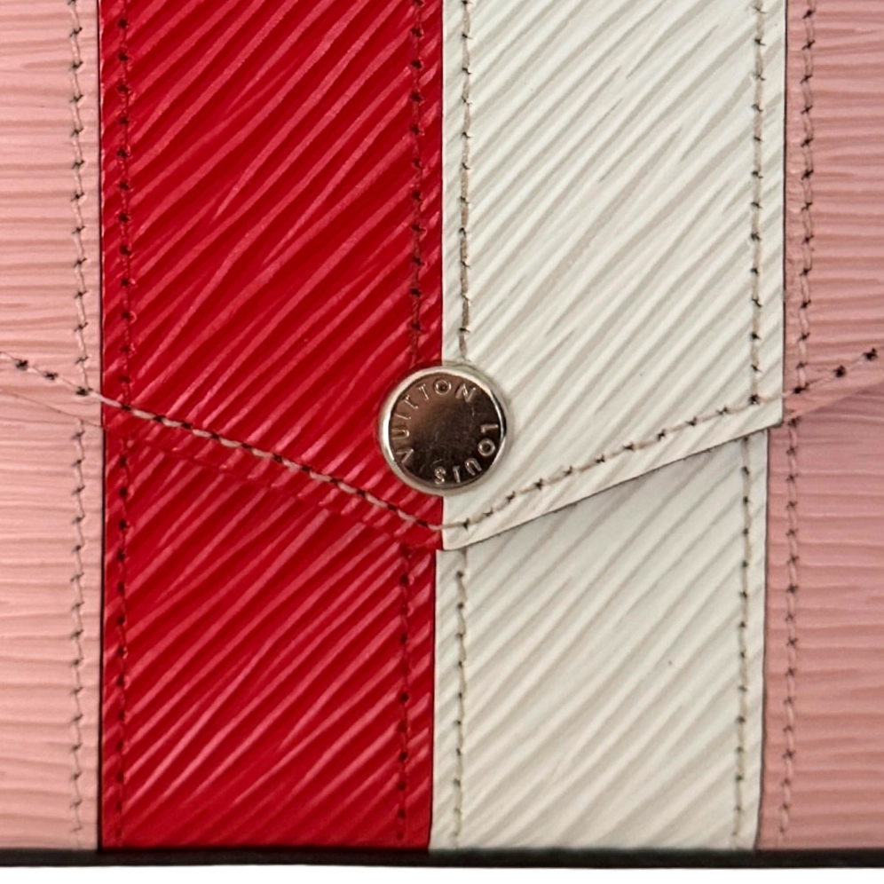 Louis Vuitton Pochette Félicie Umhängetasche Epi-Leder Stripes Rosa Fullset / sehr gut Louis Vuitton