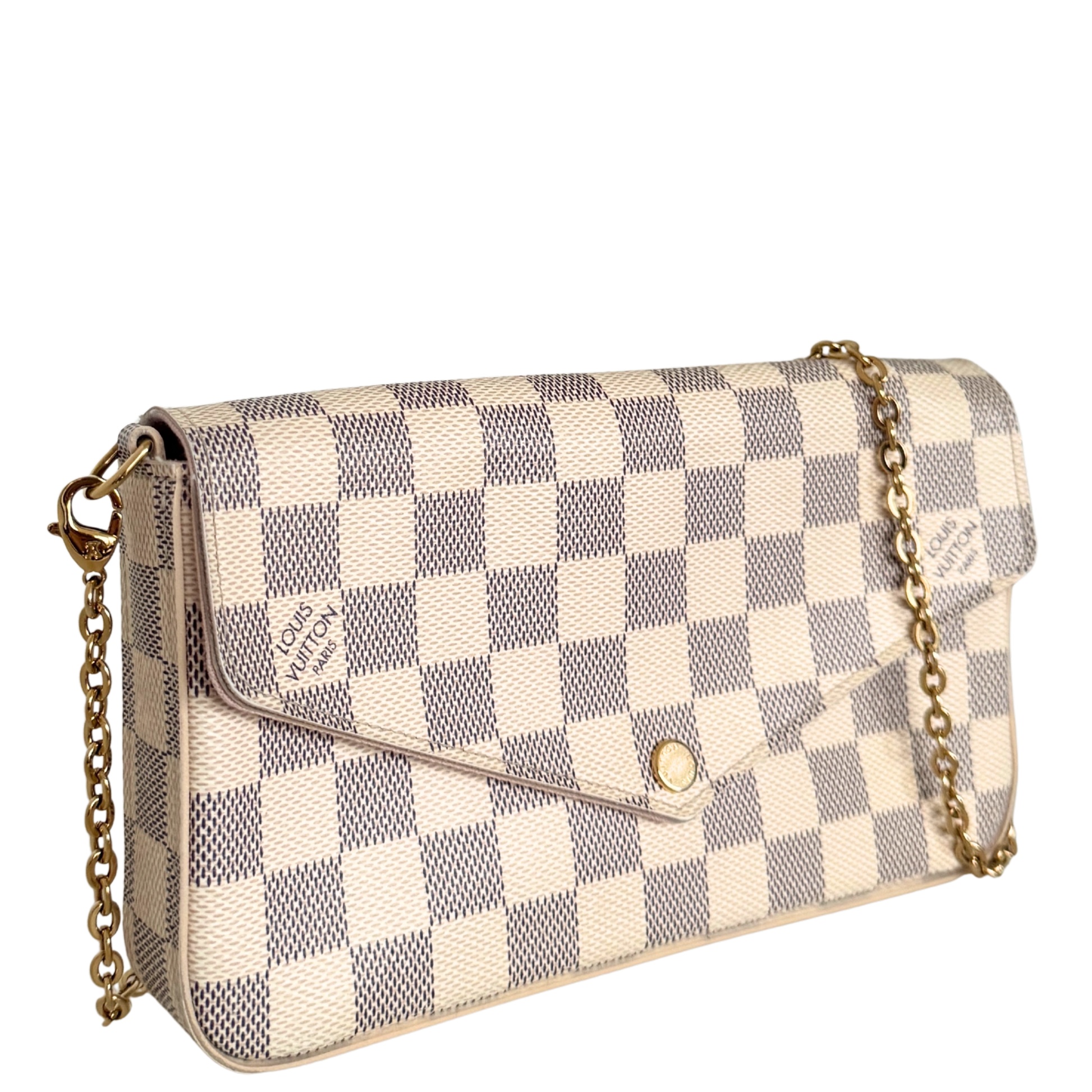 Louis Vuitton Félicie Pochette Damier Azur Canvas N40491 Beige / sehr gut Louis Vuitton
