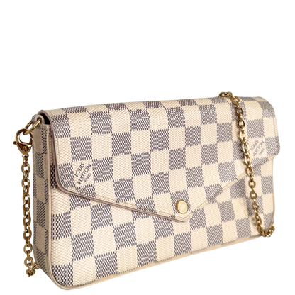 Louis Vuitton Félicie Pochette Damier Azur Canvas N40491 Beige / sehr gut Louis Vuitton