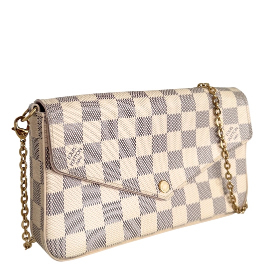 Louis Vuitton Félicie Pochette Damier Azur Canvas N40491 Beige / sehr gut Louis Vuitton