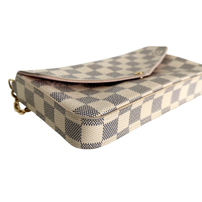 Louis Vuitton Félicie Pochette Damier Azur Canvas N40491 Beige / sehr gut Louis Vuitton