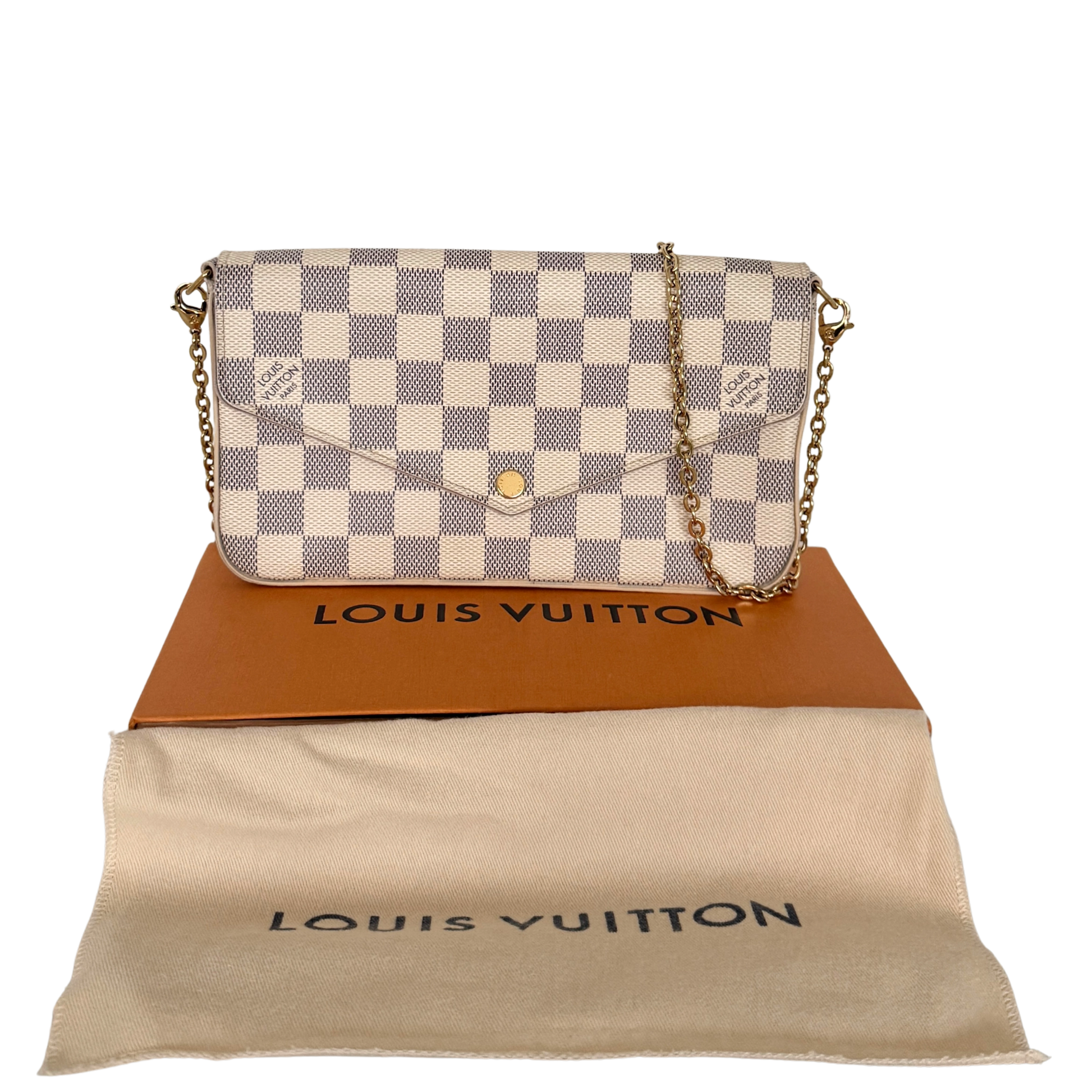 Louis Vuitton Félicie Pochette Damier Azur Canvas N40491 Beige / sehr gut Louis Vuitton