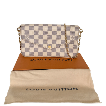 Louis Vuitton Félicie Pochette Damier Azur Canvas N40491 Beige / sehr gut Louis Vuitton