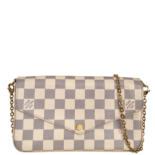 Louis Vuitton Félicie Pochette Damier Azur Canvas N40491 Beige / sehr gut Louis Vuitton