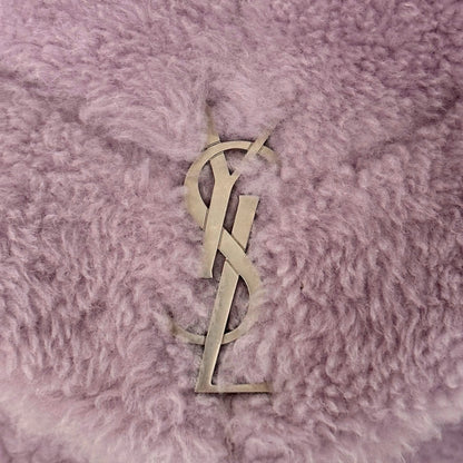Saint Laurent Loulou Puffer Small Shearling Schultertasche Flieder / sehr gut Saint Laurent