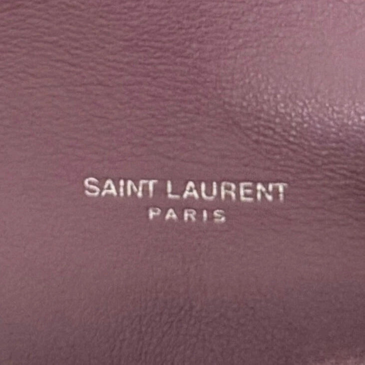 Saint Laurent Loulou Puffer Small Shearling Schultertasche Flieder / sehr gut Saint Laurent