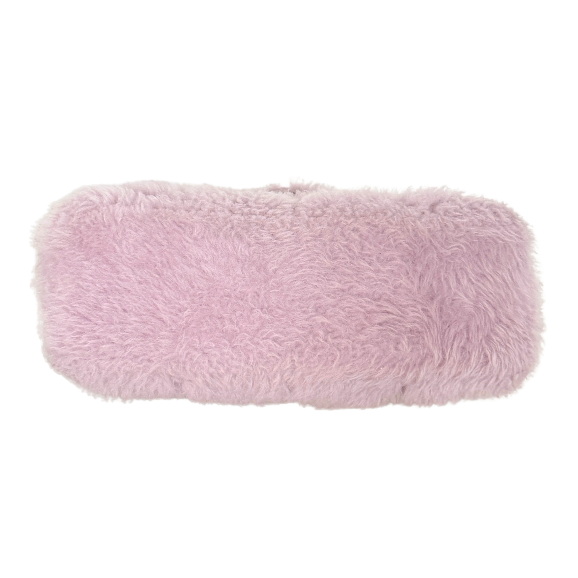 Saint Laurent Loulou Puffer Small Shearling Schultertasche Flieder / sehr gut Saint Laurent