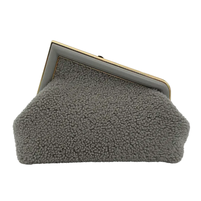 Fendi First klein Lammfell grau / ungetragen Fendi