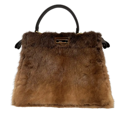 Fendi PEEKAPOO ISeeU Medium Visone Mink / ungetragen Fendi
