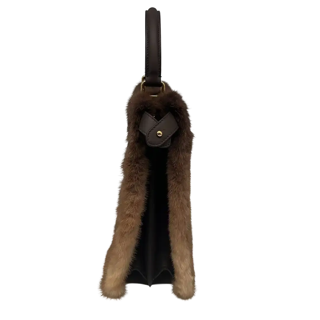 Fendi PEEKAPOO ISeeU Medium Visone Mink / ungetragen Fendi