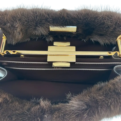Fendi PEEKAPOO ISeeU Medium Visone Mink / ungetragen Fendi