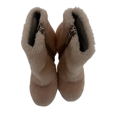 Fendi Shearling Ankle Boot Ice Heel rosa Größe 38 / usehr gut Fendi