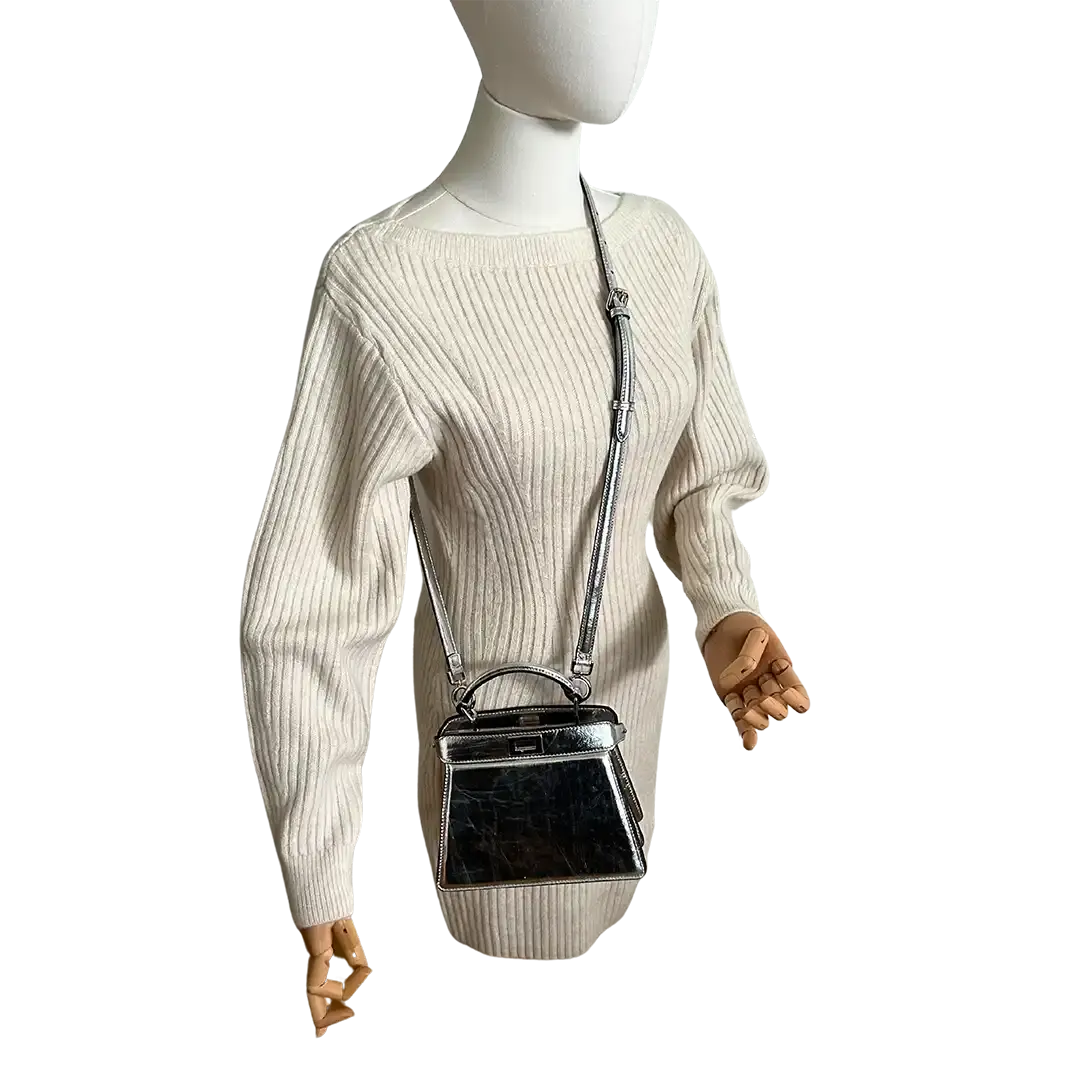 Fendi by Marc Jacobs Peekaboo ISeeU Petite silber / ungetragen Fendi
