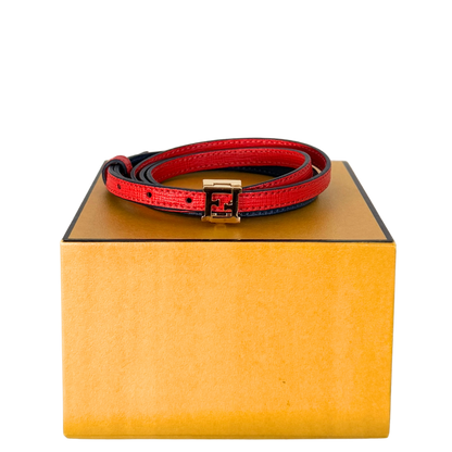 Fendi gewickeltes wendbares Lederarmband Rot Blau / sehr gut Fendi