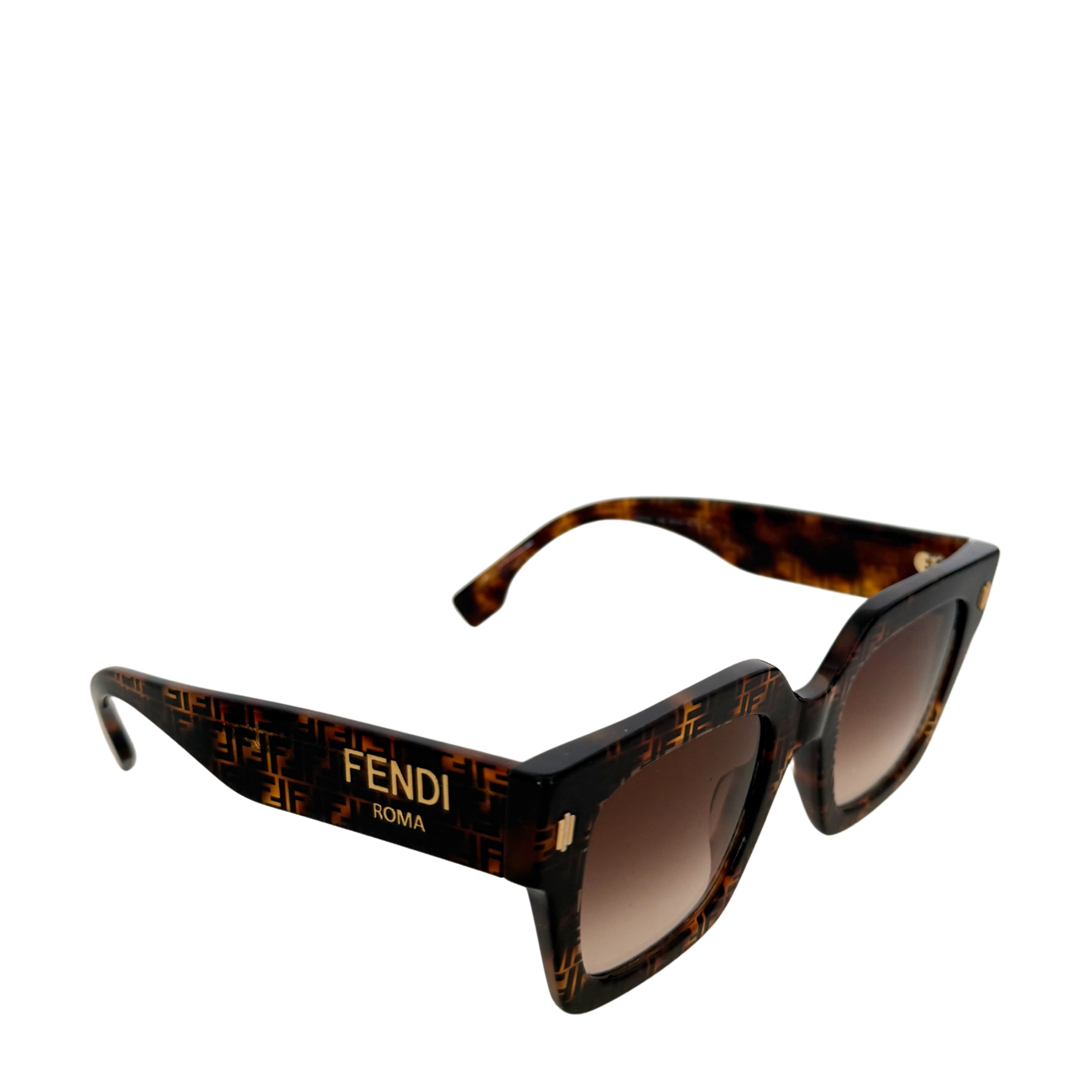 Fendi Sonnenbrille ROMA FE40101I Braun / neuwertig Fendi