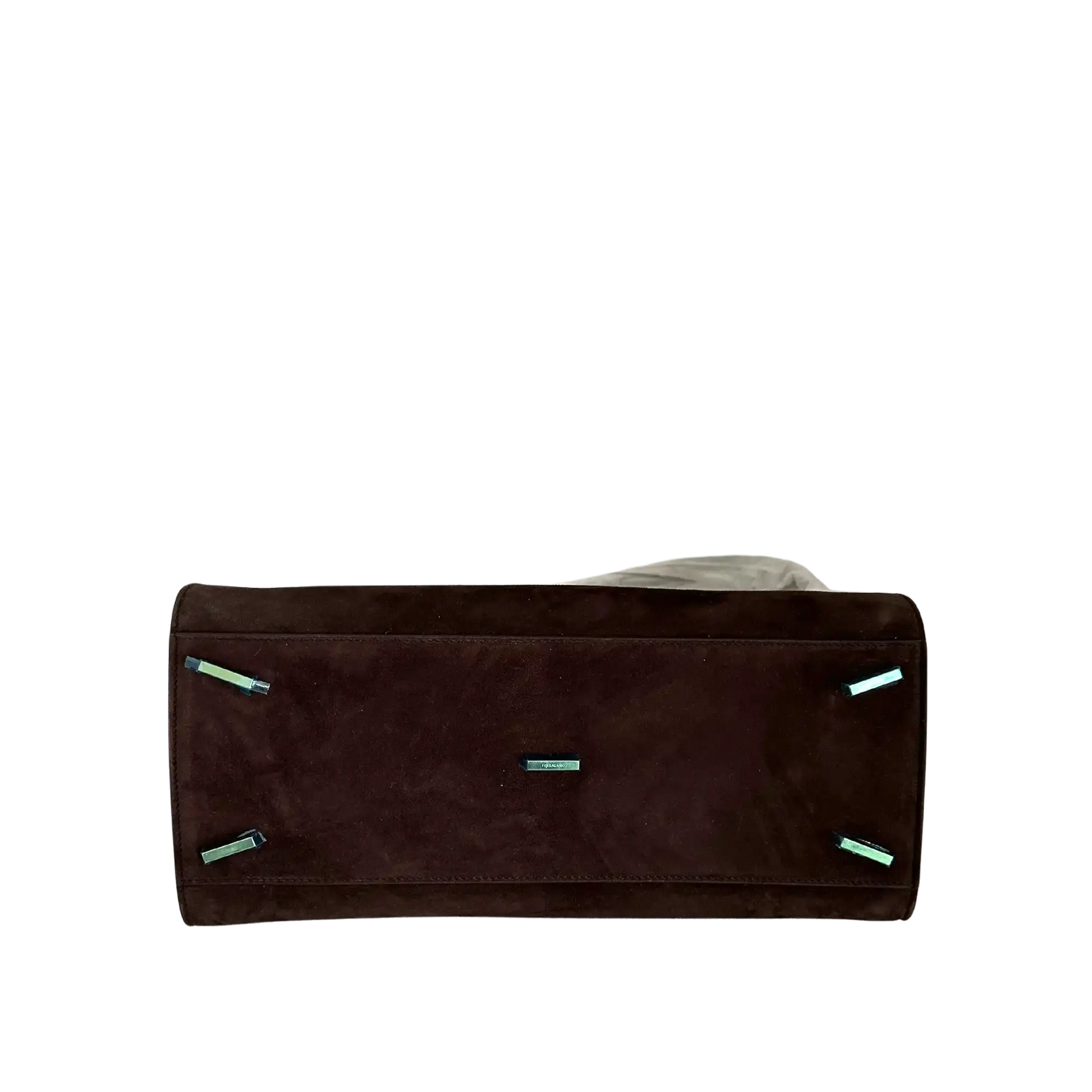 Ferragamo Hug Tote Bag aus Veloursleder braun / ungetragen Salvatore Ferragamo