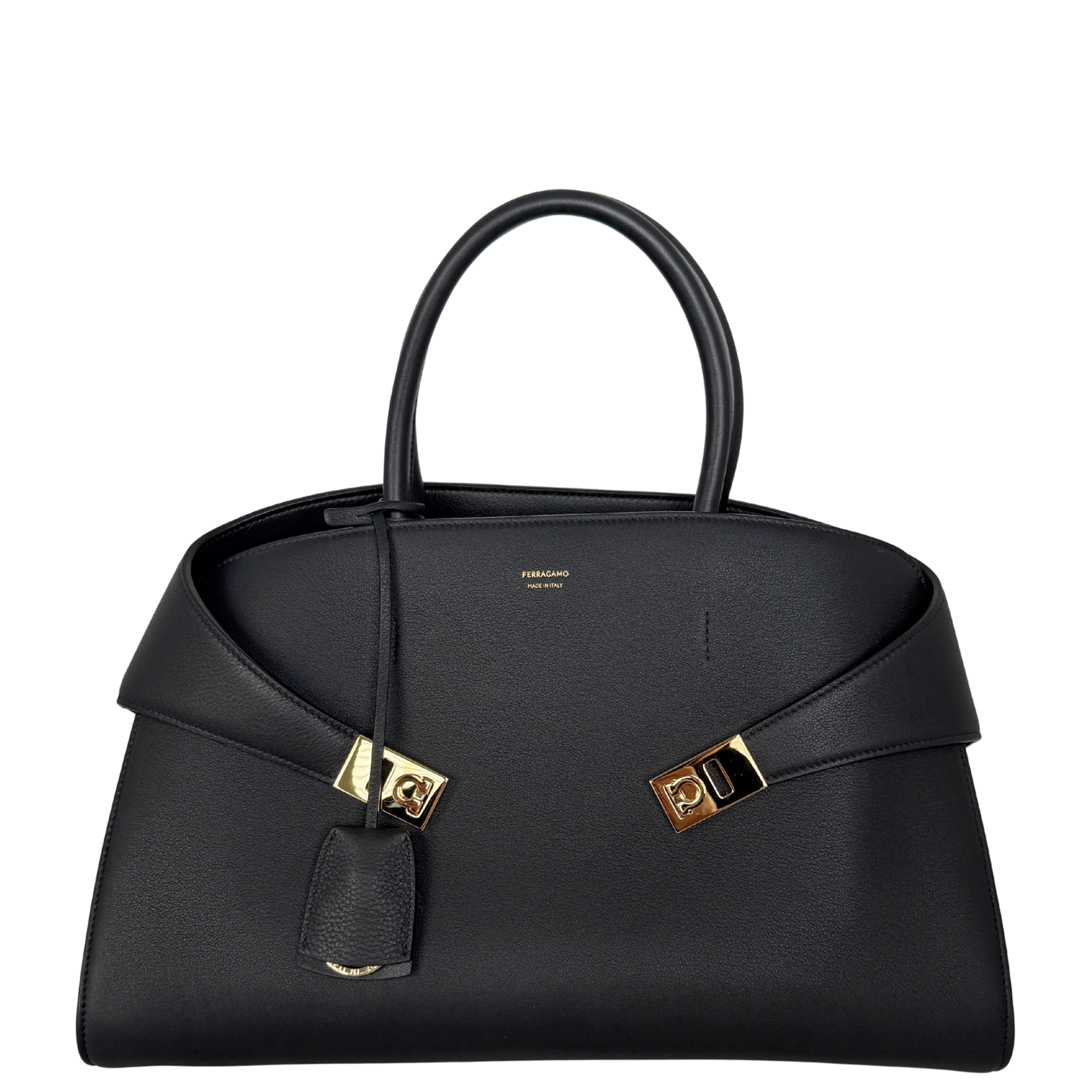 Salvatore Ferragamo HUG (L) Leder schwarz / neuwertig Salvatore Ferragamo