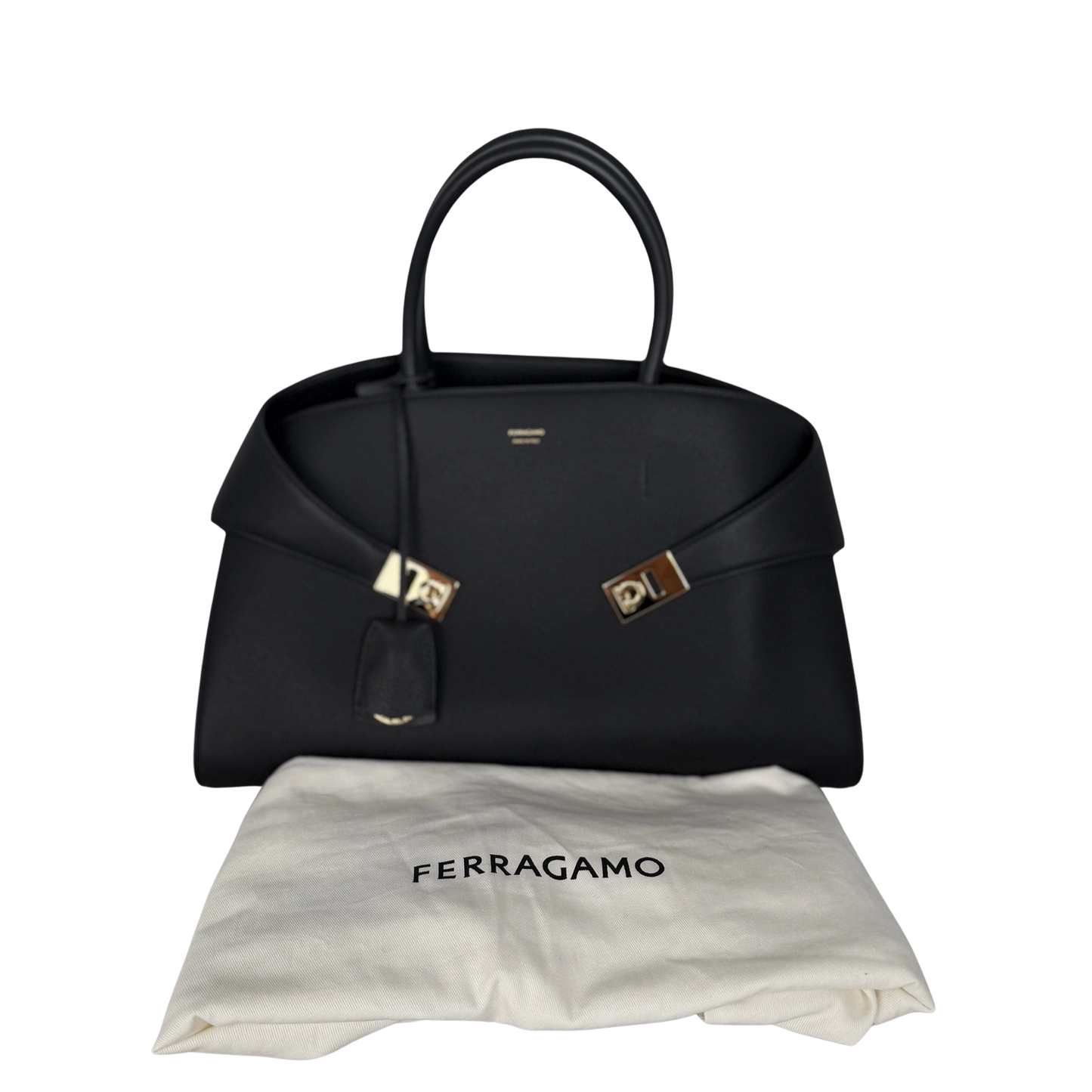 Salvatore Ferragamo HUG (L) Leder schwarz / neuwertig Salvatore Ferragamo
