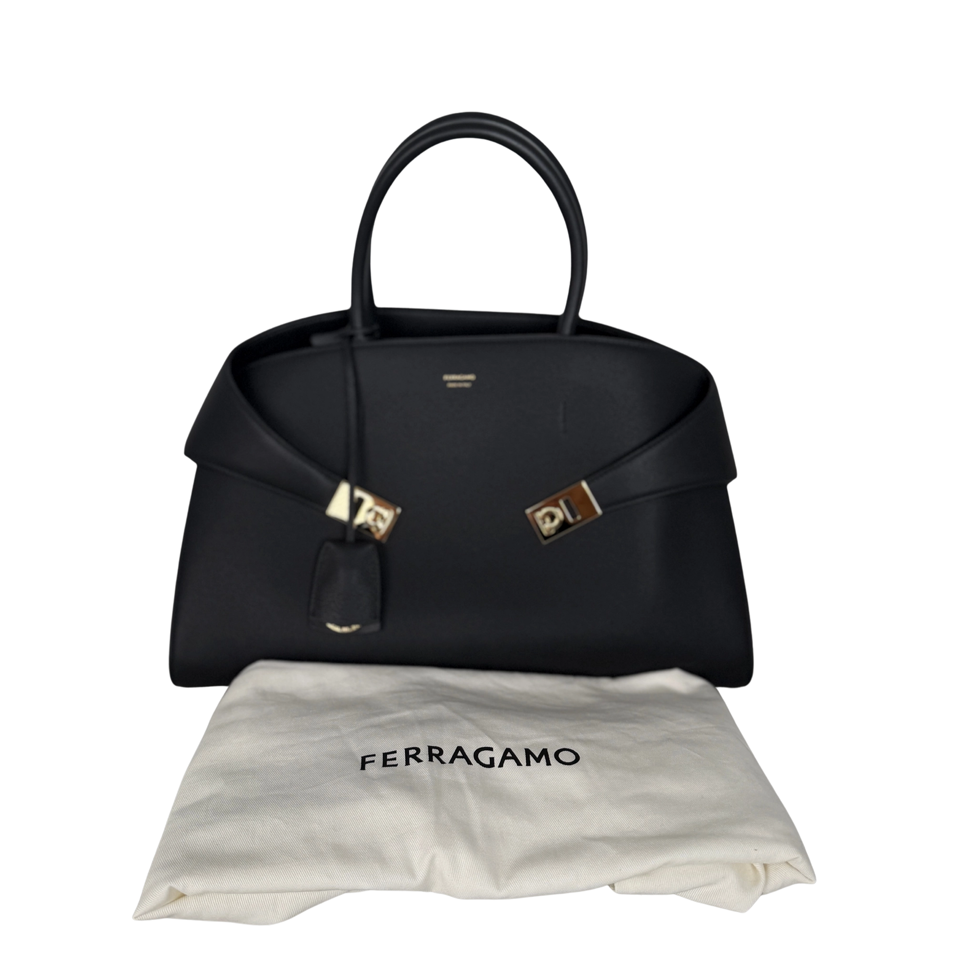 Salvatore Ferragamo HUG (L) Leder schwarz / neuwertig Salvatore Ferragamo