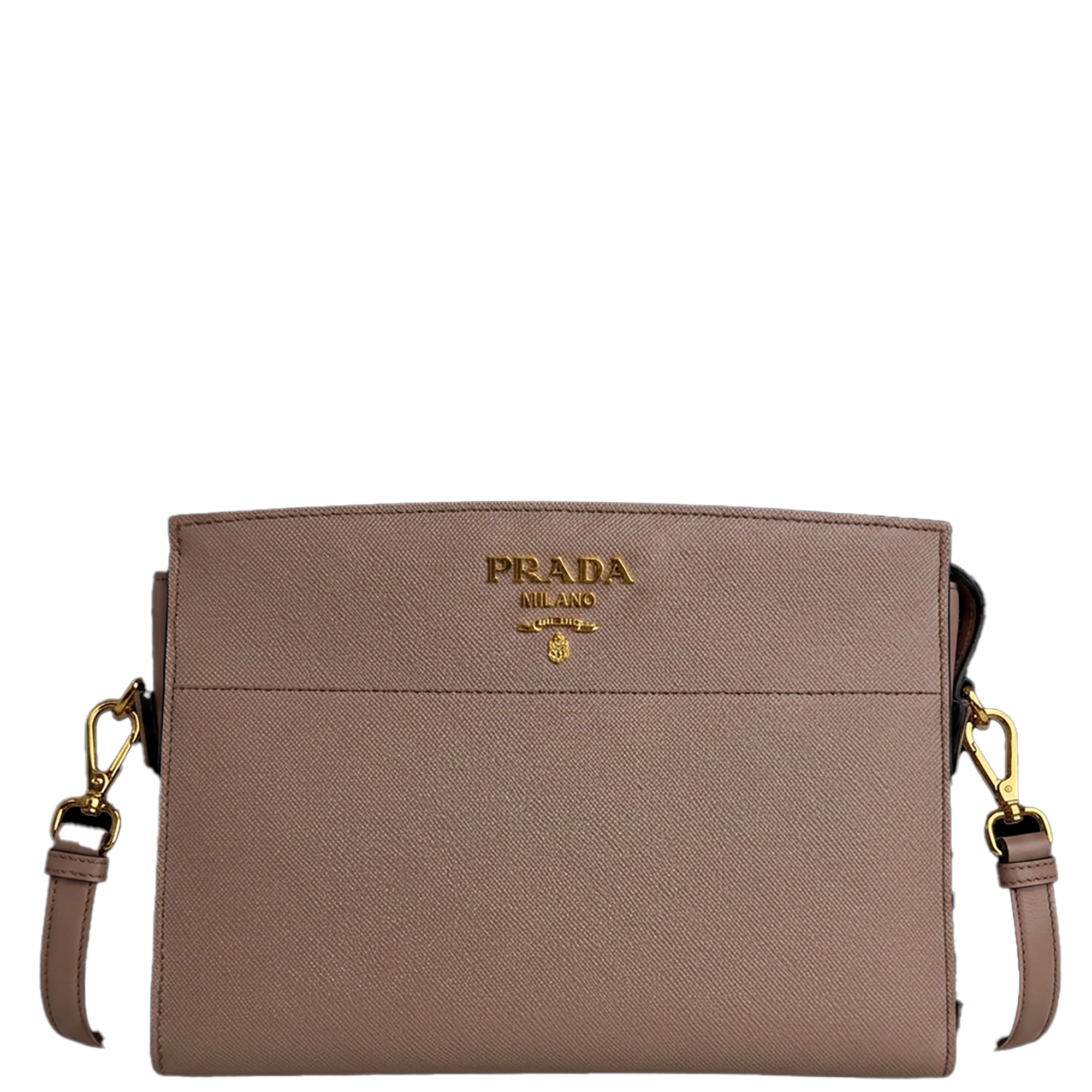Prada Bandoliera Crossbody Tasche in Puder Saffiano Leder / neuwertig Prada