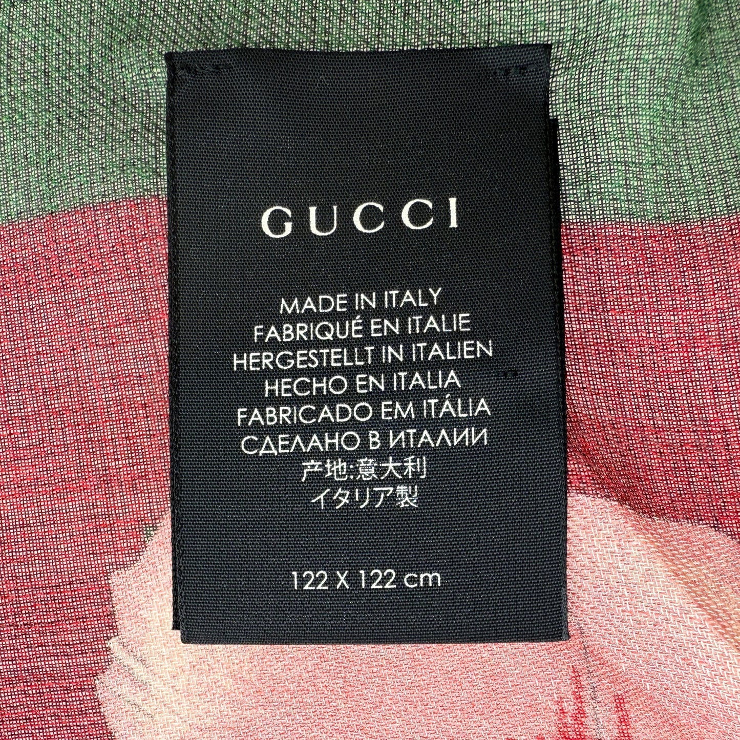 Gucci Vierecktuch mit Flora-Print Bunt / neuwertig Gucci