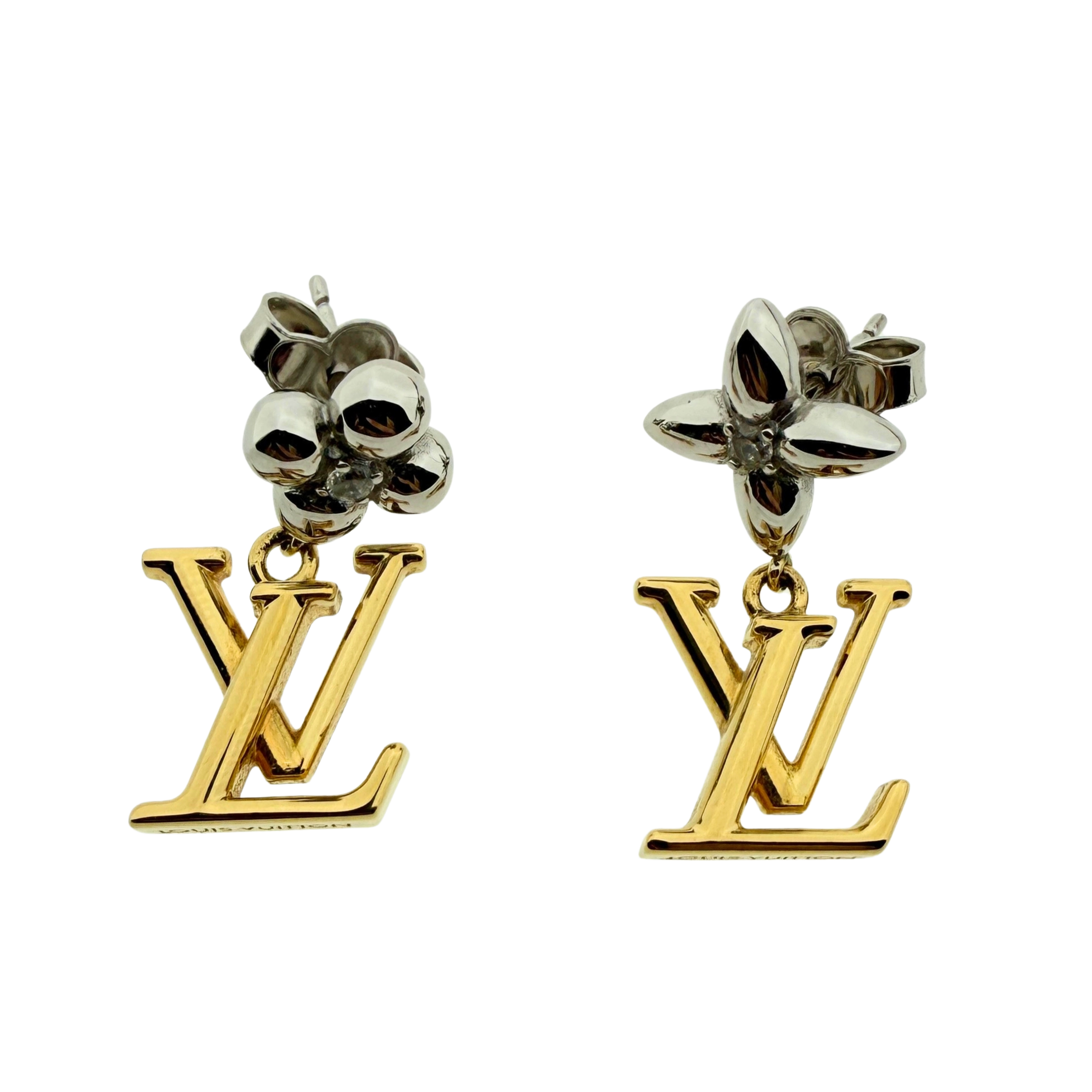 Louis Vuitton LV Iconic Flower Ohrringe Gold Fullset / neuwertig