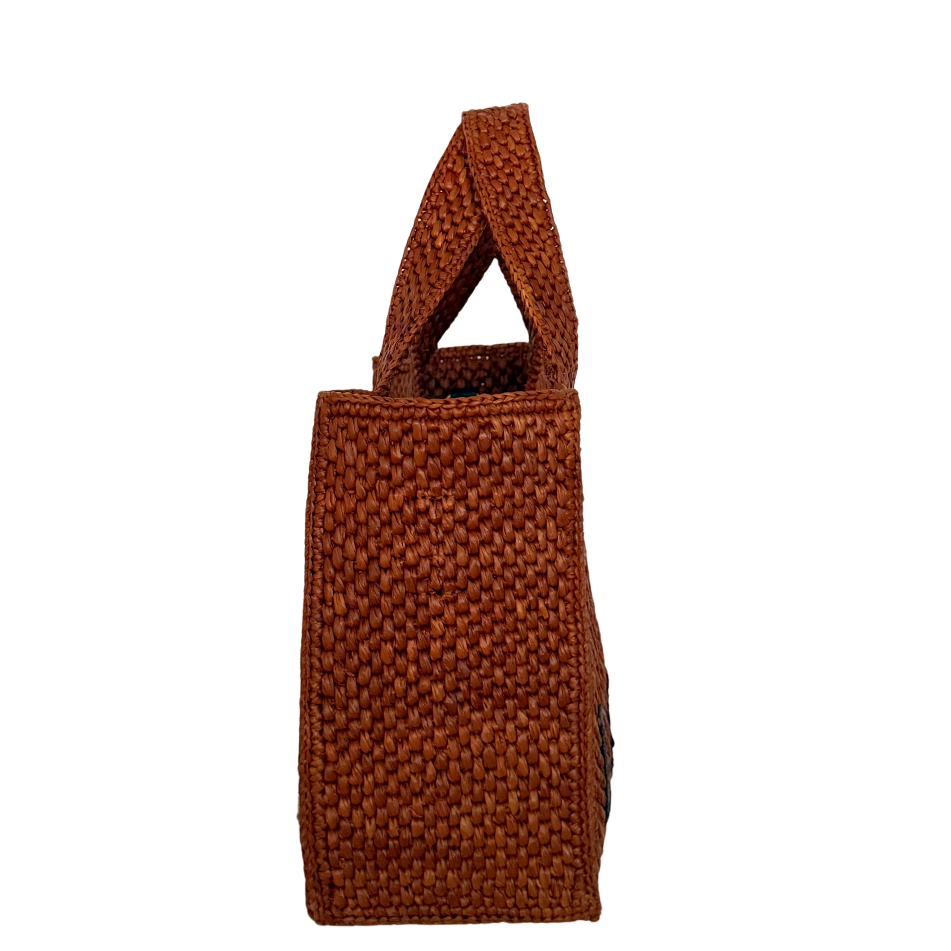 Loewe kleine Font Tote Bag aus Bast Braun / neuwertig Loewe